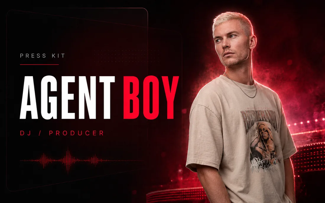 Первый экран пресс-кита AGENTBOY